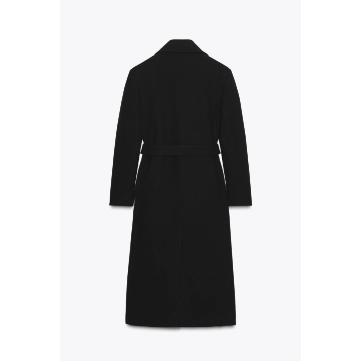 ПАЛЬТО ИЗ СМЕСОВОЙ ШЕРСТИ С ПОЯСОМ — ZW COLLECTION