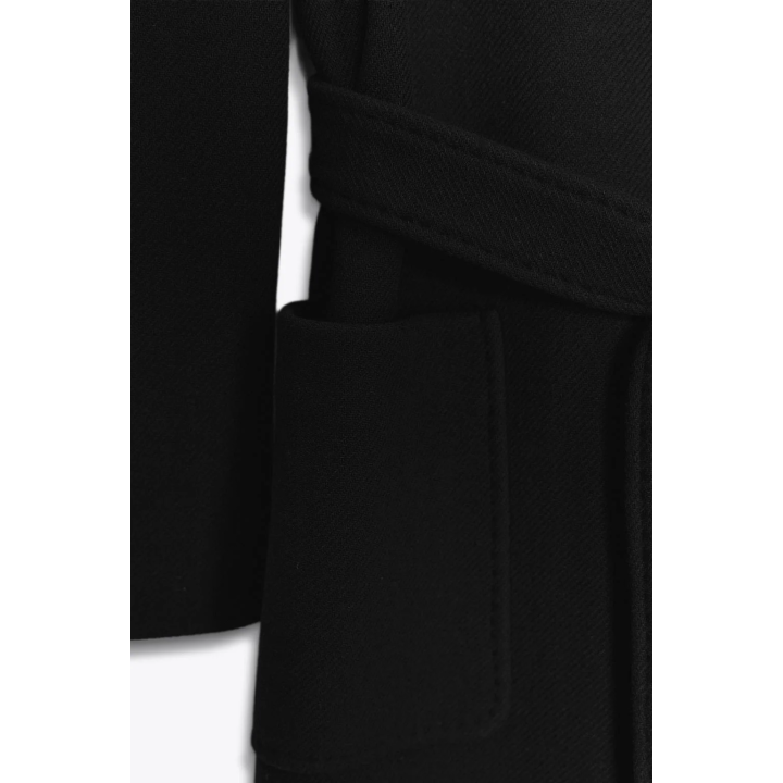 ПАЛЬТО ИЗ СМЕСОВОЙ ШЕРСТИ С ПОЯСОМ — ZW COLLECTION