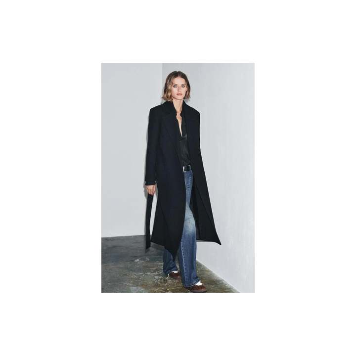 ПАЛЬТО ИЗ СМЕСОВОЙ ШЕРСТИ С ПОЯСОМ — ZW COLLECTION