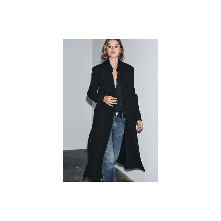 ПАЛЬТО ИЗ СМЕСОВОЙ ШЕРСТИ С ПОЯСОМ — ZW COLLECTION