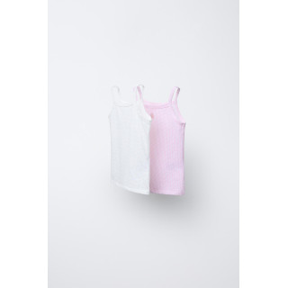 Двухпак футболок в клетку и с цветочным принтом для детей от 2 до 6 лет