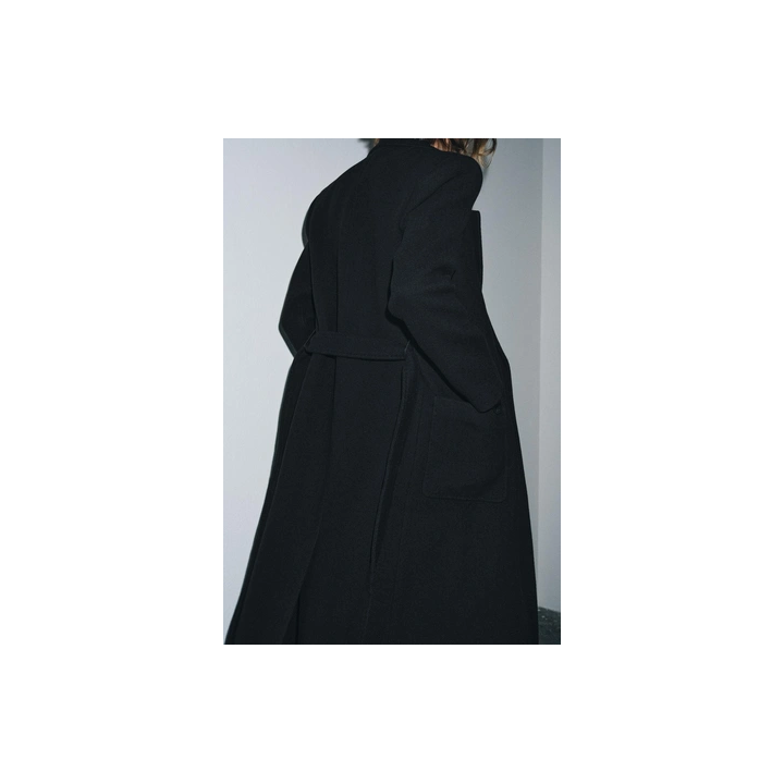 ПАЛЬТО ИЗ СМЕСОВОЙ ШЕРСТИ С ПОЯСОМ — ZW COLLECTION