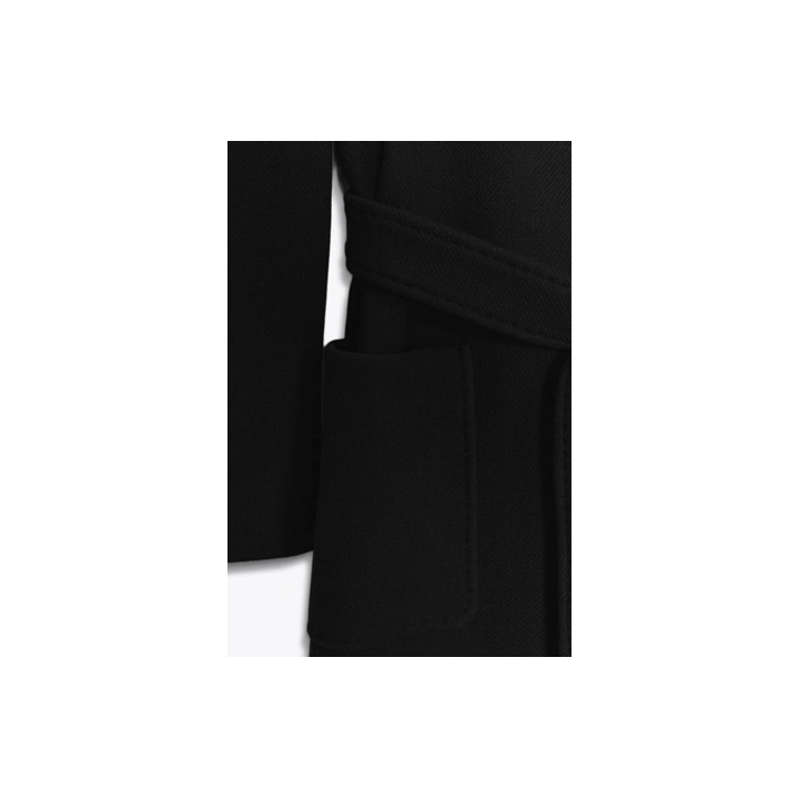 ПАЛЬТО ИЗ СМЕСОВОЙ ШЕРСТИ С ПОЯСОМ — ZW COLLECTION