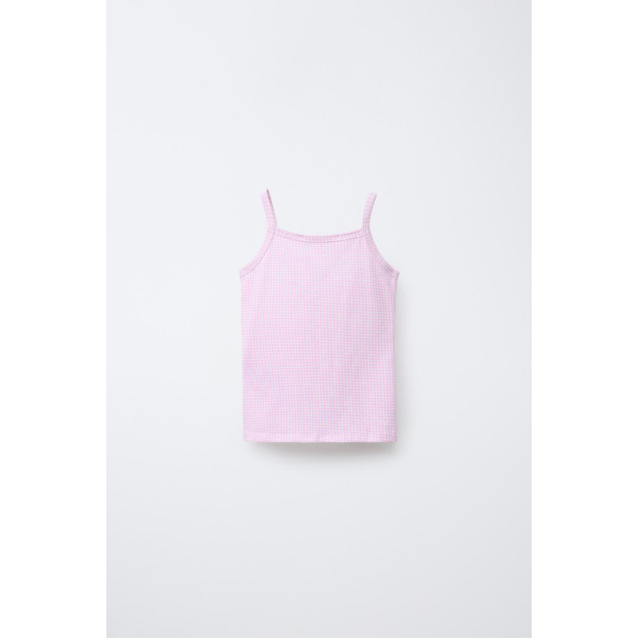 Двухпак футболок в клетку и с цветочным принтом для детей от 2 до 6 лет