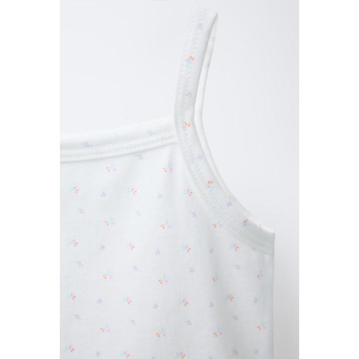 Двухпак футболок в клетку и с цветочным принтом для детей от 2 до 6 лет