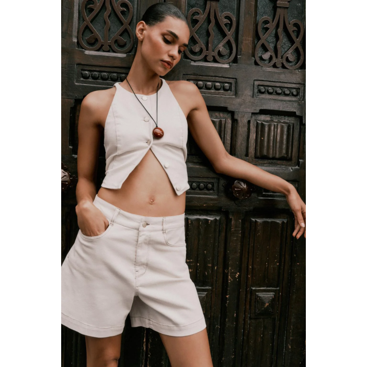 КОРОТКИЙ ДЖИНСОВЫЙ ЖИЛЕТ Z1975