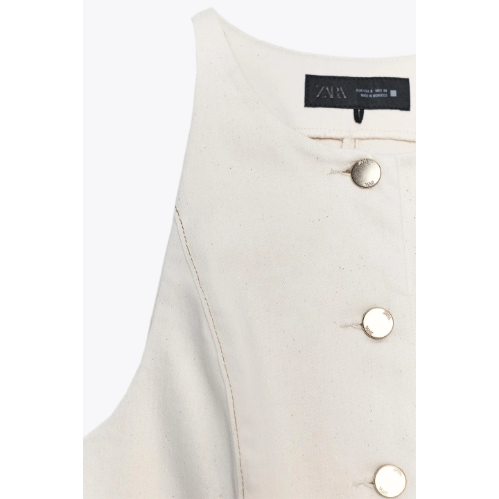 КОРОТКИЙ ДЖИНСОВЫЙ ЖИЛЕТ Z1975