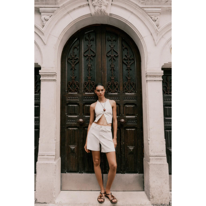 КОРОТКИЙ ДЖИНСОВЫЙ ЖИЛЕТ Z1975