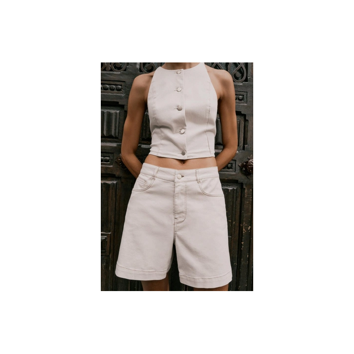 КОРОТКИЙ ДЖИНСОВЫЙ ЖИЛЕТ Z1975