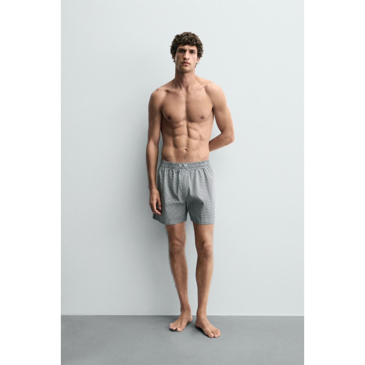 ТРУСЫ-БОКСЕРЫ ИЗ ПОПЛИНА В КЛЕТКУ HARRY LAMBERT FOR ZARA X DISNEY