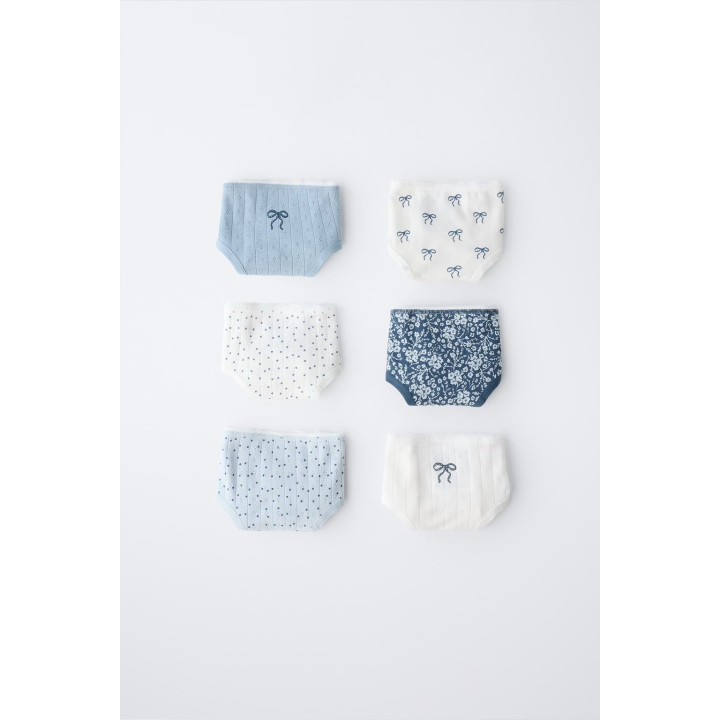 2–6 ЛЕТ/ НАБОР ИЗ ШЕСТИ ТРУСОВ С БАНТИКАМИ