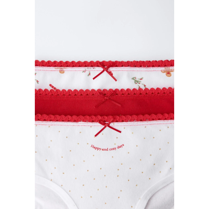 1-6 ЛЕТ/ НАБОР ИЗ ТРЕХ ТРУСОВ С ПРИНТОМ ДЕРЕВА И ПЕЧЕНЬЯ