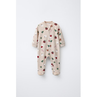 Детский велюровый комбинезон санта