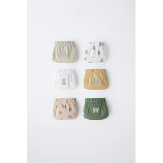 2-6 ЛЕТ/НАБОР ИЗ ШЕСТИ ТРУСОВ С МЕДВЕЖАТАМИ