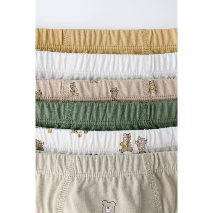 2-6 ЛЕТ/НАБОР ИЗ ШЕСТИ ТРУСОВ С МЕДВЕЖАТАМИ