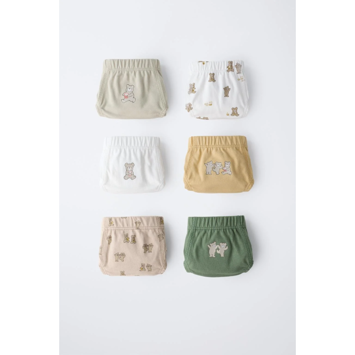 2-6 ЛЕТ/НАБОР ИЗ ШЕСТИ ТРУСОВ С МЕДВЕЖАТАМИ