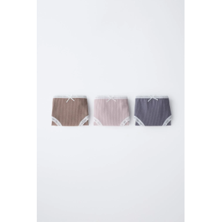 2-6 ЛЕТ/НАБОР ИЗ ТРЕХ ТРУСОВ С КРУЖЕВОМ