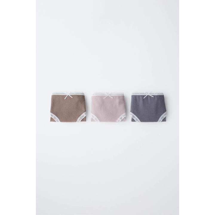 2-6 ЛЕТ/НАБОР ИЗ ТРЕХ ТРУСОВ С КРУЖЕВОМ