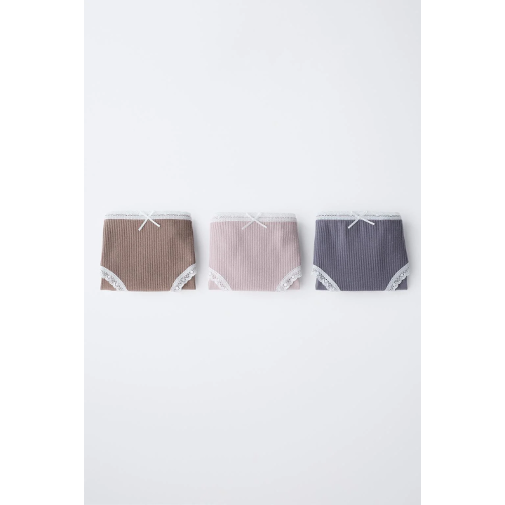 2-6 ЛЕТ/НАБОР ИЗ ТРЕХ ТРУСОВ С КРУЖЕВОМ