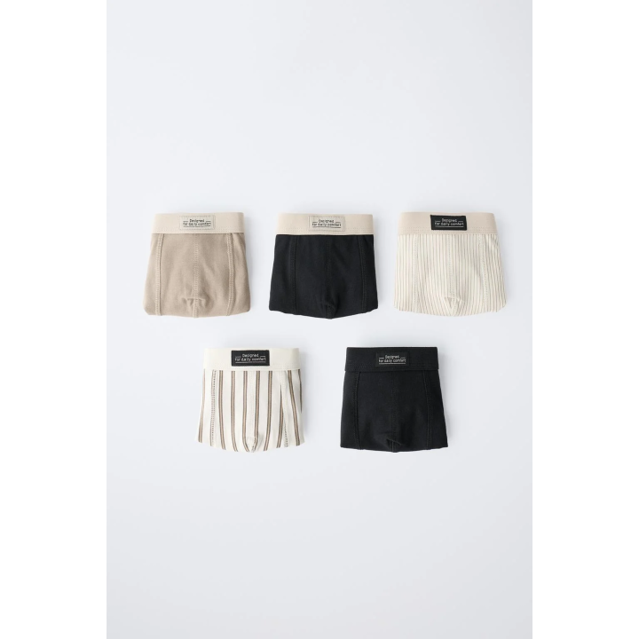 3-6 ЛЕТ/ НАБОР ИЗ ПЯТИ ТРУСОВ-БОКСЕРОВ В ПОЛОСКУ