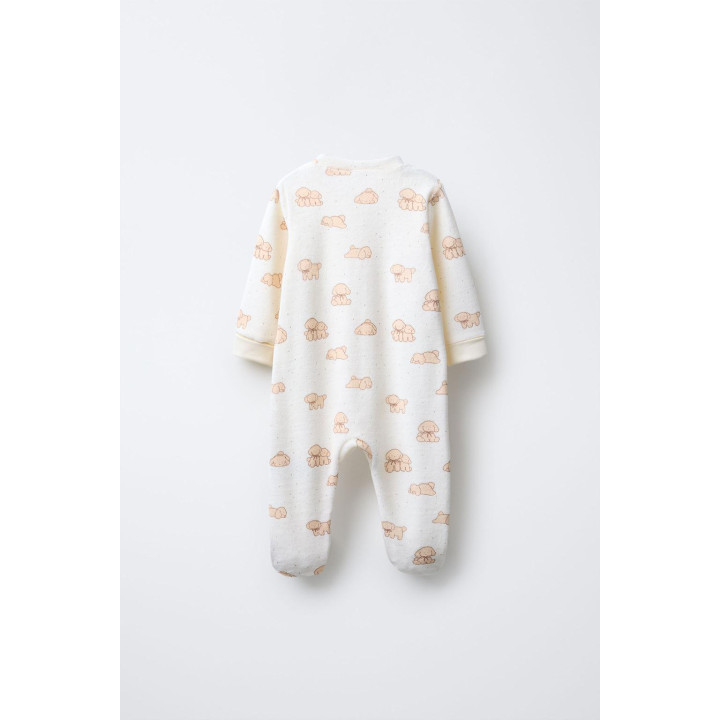 КОМБИНЕЗОН ИЗ ВЕЛЮРА С ПРИНТОМ «СОБАЧКИ»