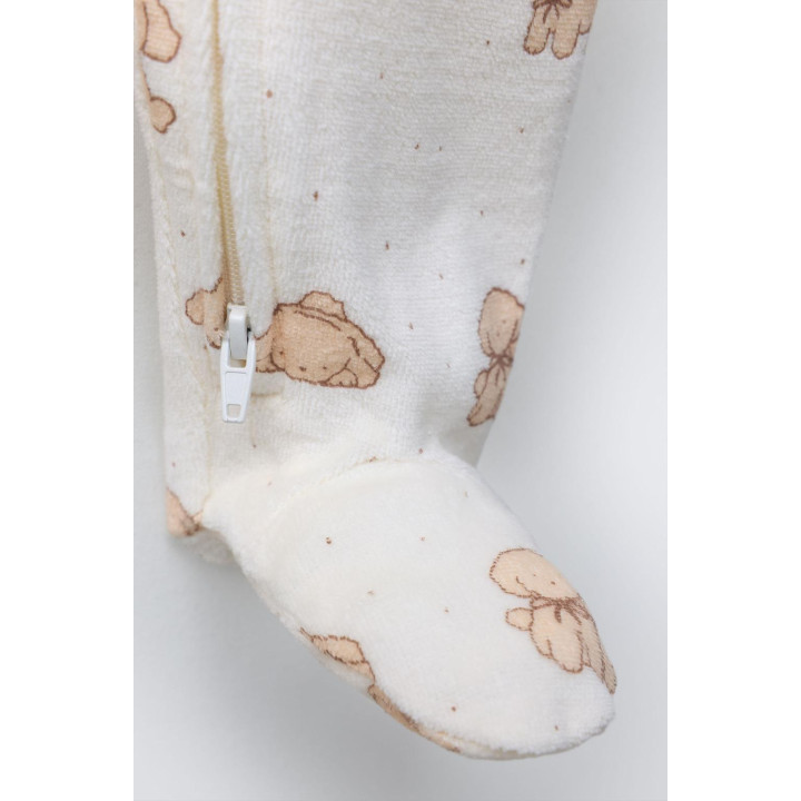 КОМБИНЕЗОН ИЗ ВЕЛЮРА С ПРИНТОМ «СОБАЧКИ»