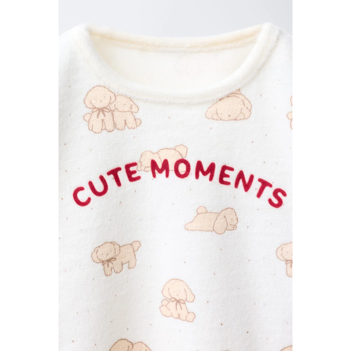 2-6 ЛЕТ/ ВЕЛЮРОВАЯ ПИЖАМА С СОБАЧКАМИ