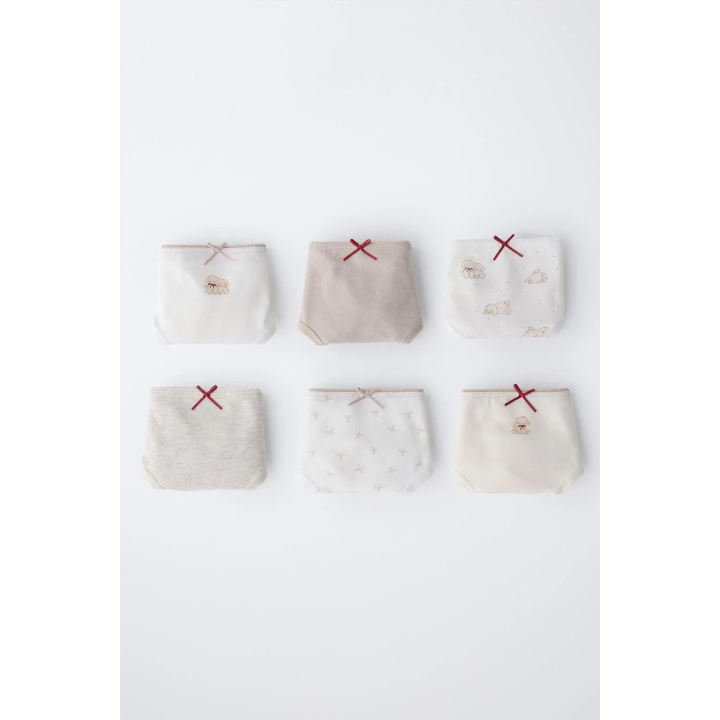 2–6 ЛЕТ/ НАБОР ИЗ ШЕСТИ ТРУСОВ С ПРИНТОМ ЩЕНКОВ