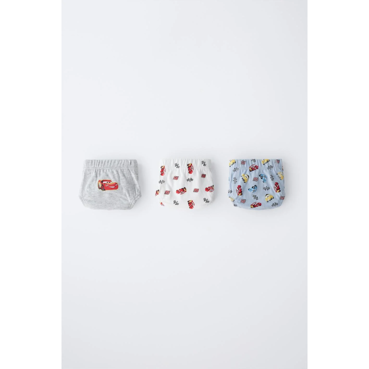 2-6 ЛЕТ/НАБОР ИЗ ТРЕХ ТРУСОВ С ПРИНТОМ CARS © DISNEY