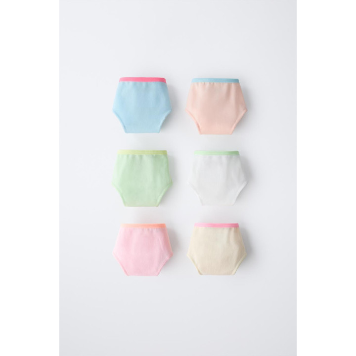 Пакет трусов на 6-14 лет с неоновыми деталями