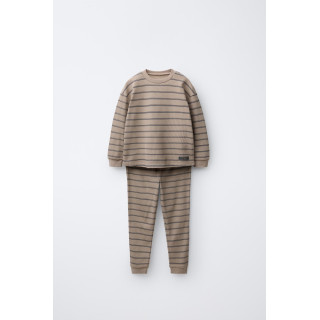 2-6 ЛЕТ/ПИЖАМА В ПОЛОСКУ ВАФЕЛЬНОЙ ТКАНЬЮ