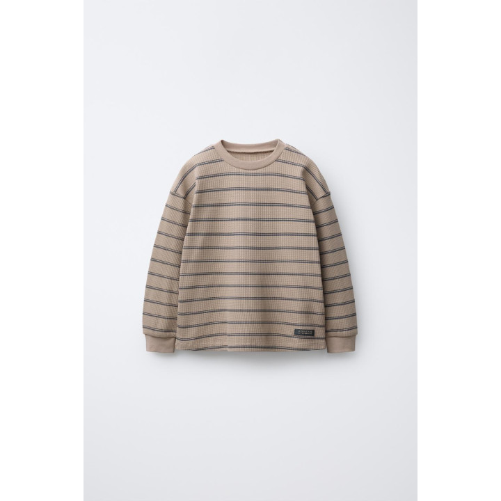 2-6 ЛЕТ/ПИЖАМА В ПОЛОСКУ ВАФЕЛЬНОЙ ТКАНЬЮ