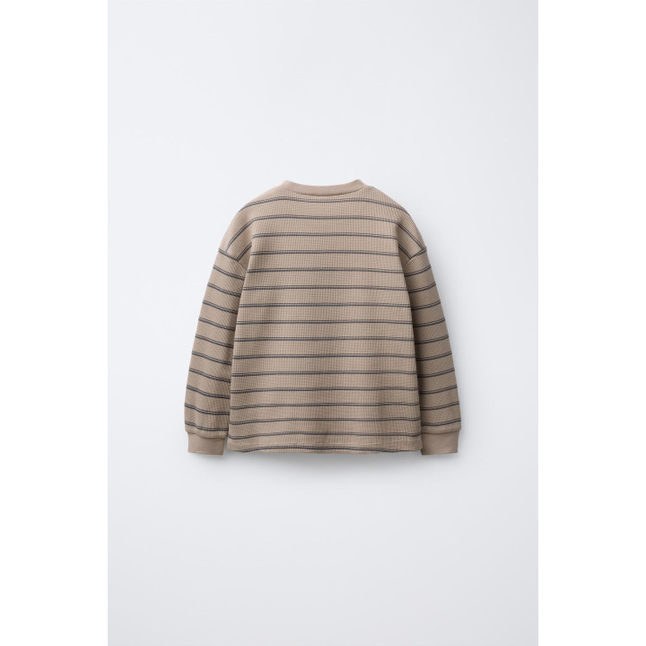 2-6 ЛЕТ/ПИЖАМА В ПОЛОСКУ ВАФЕЛЬНОЙ ТКАНЬЮ