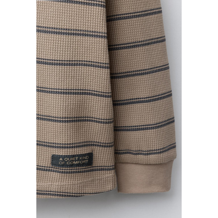 2-6 ЛЕТ/ПИЖАМА В ПОЛОСКУ ВАФЕЛЬНОЙ ТКАНЬЮ