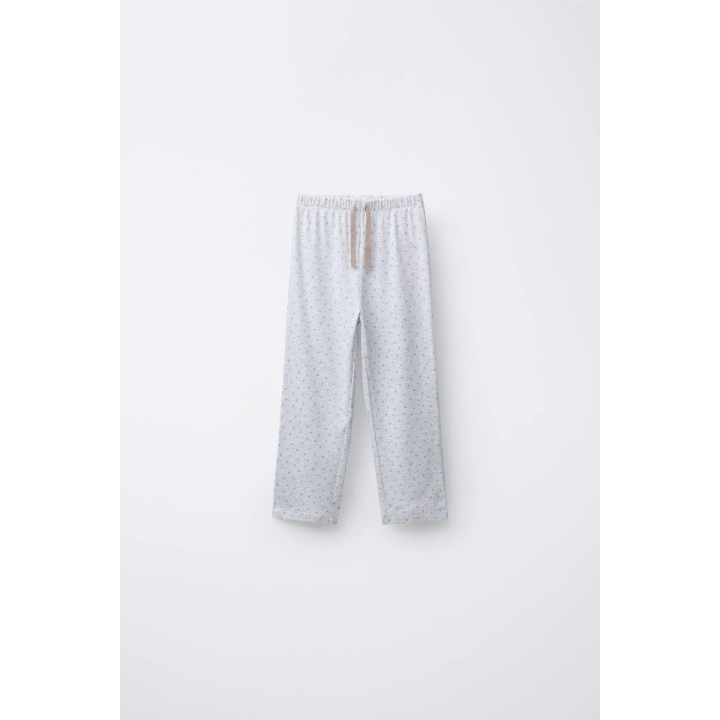 2-6 ЛЕТ/ВАФЕЛЬНАЯ ПИЖАМА С ЦВЕТОЧНЫМ ПРИНТОМ