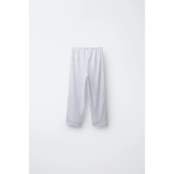 2-6 ЛЕТ/ВАФЕЛЬНАЯ ПИЖАМА С ЦВЕТОЧНЫМ ПРИНТОМ