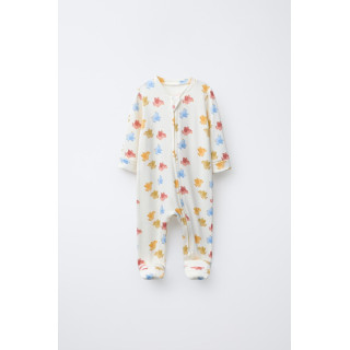 КОМБИНЕЗОН С ПРИНТОМ «ПТИЧКИ» И ТРАНСФОРМИРУЕМЫМИ СТУПНЯМИ