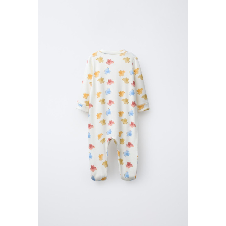 КОМБИНЕЗОН С ПРИНТОМ «ПТИЧКИ» И ТРАНСФОРМИРУЕМЫМИ СТУПНЯМИ