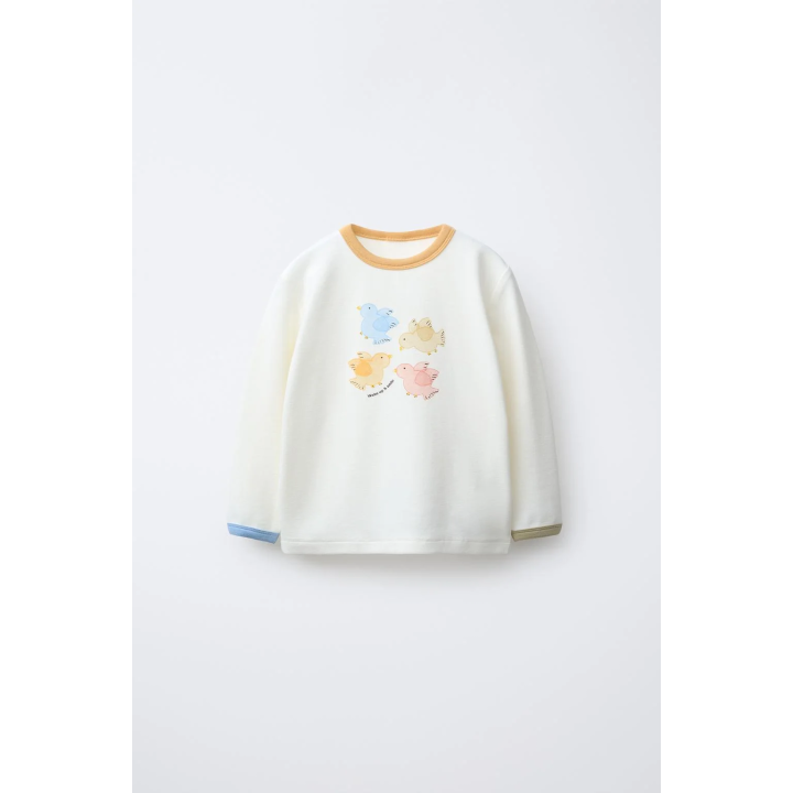 2-6 ЛЕТ/ ПИЖАМА С ПРИНТОМ «ПТИЧКИ»