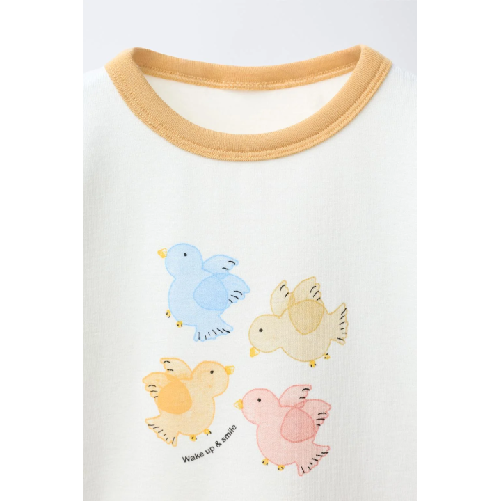 2-6 ЛЕТ/ ПИЖАМА С ПРИНТОМ «ПТИЧКИ»