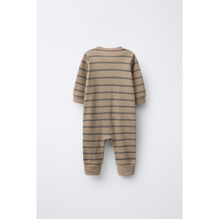 TWO-PACK OF FLORAL AND STRIPED FULL SLEEPSUITS WITH CONVERTIBLE FEET