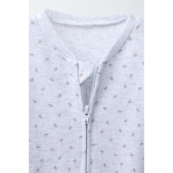 TWO-PACK OF FLORAL AND STRIPED FULL SLEEPSUITS WITH CONVERTIBLE FEET