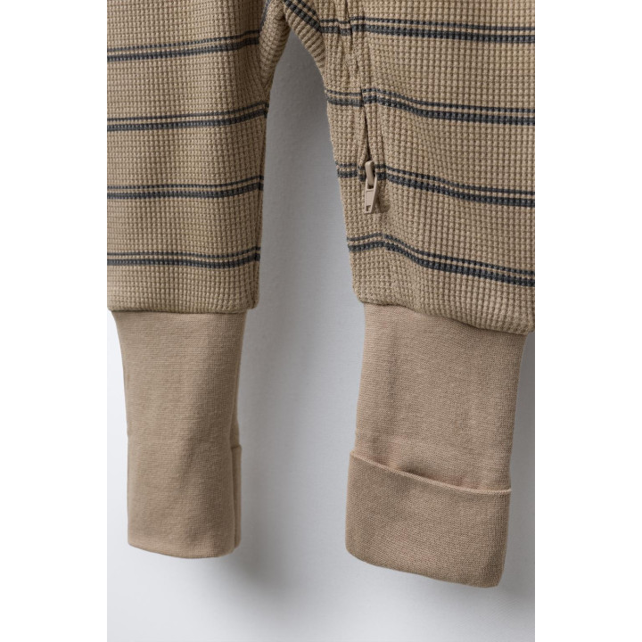 TWO-PACK OF FLORAL AND STRIPED FULL SLEEPSUITS WITH CONVERTIBLE FEET