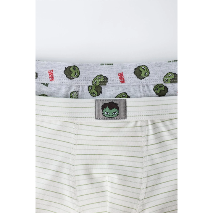 Двухпачка боксеров с эластичным поясом и принтом халка © marvel