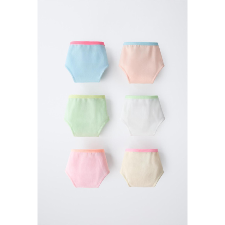 Пакет трусов на 6-14 лет с неоновыми деталями