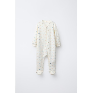 Комбинезон из велюра с принтом радуги