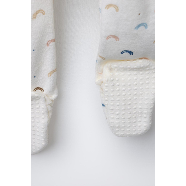 Комбинезон из велюра с принтом радуги