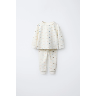 Пижама из велюра радужная 2-6 лет