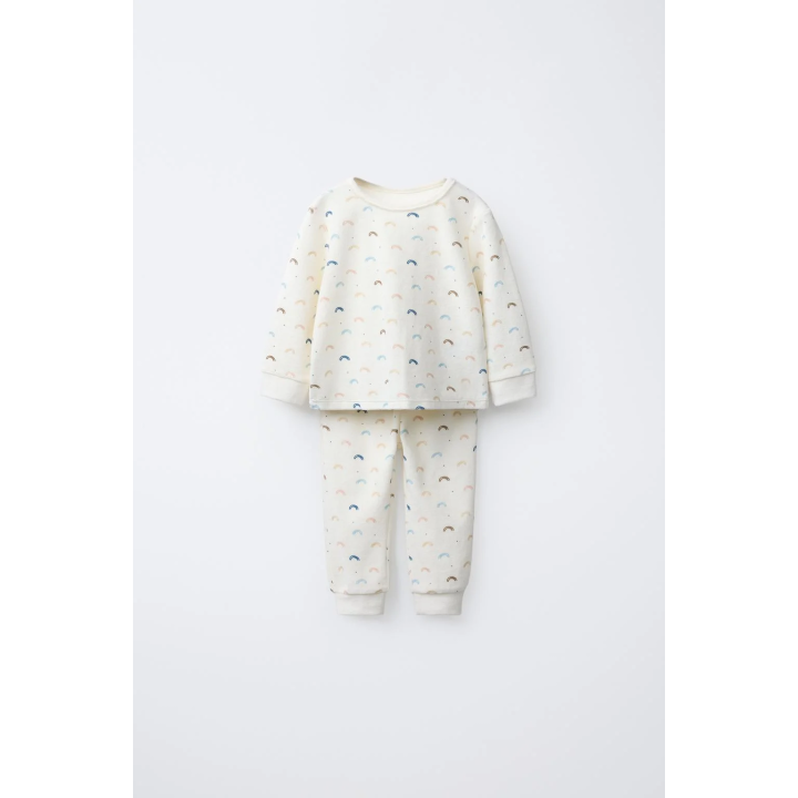 Пижама из велюра радужная 2-6 лет