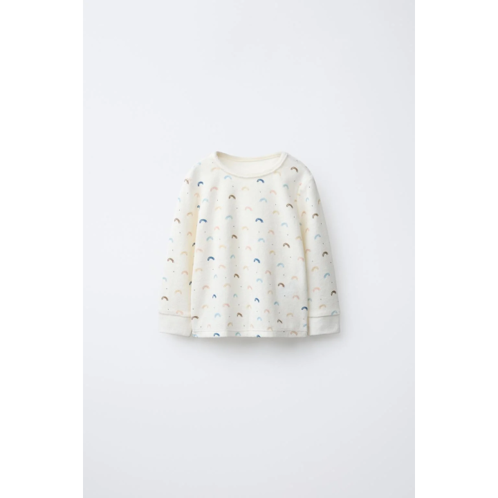 Пижама из велюра радужная 2-6 лет